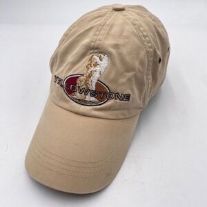 YELLOWSTONE Sansegal Old Faithful Hat Cap Mens Womens Tan Cotton Souvenir Dad